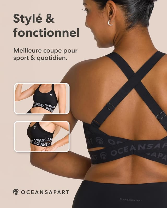 Detalle 2 de Brassière OCEANSAPART Beauty Racerback respirante ⚙