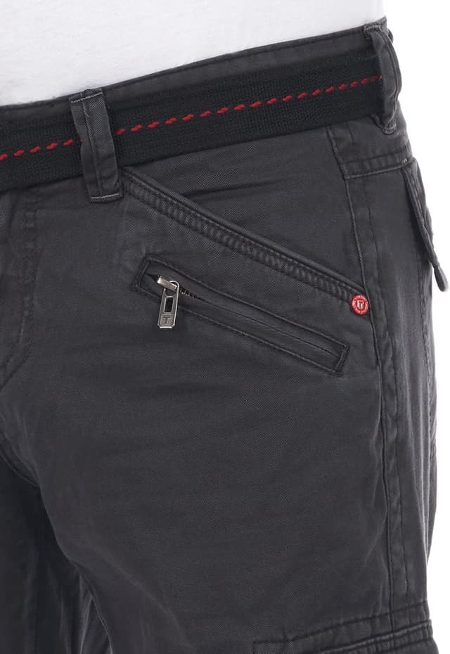 Detalle de Timezone Cargohose Herren BenitoTZ mit Gürtel – Loose Fit in Beige, Grau & Khaki (z. B. Größen 29–40)