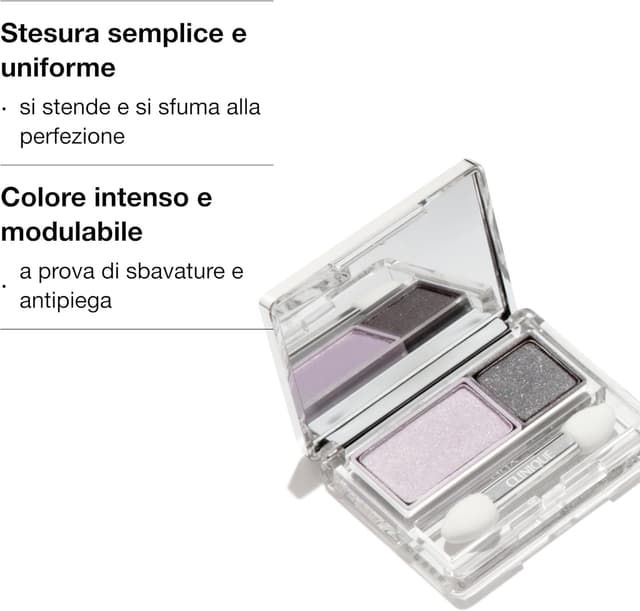 Detalle de Clinique All About Shadow Duo, ombretto in due tonalità a lunga durata (tenuta fino a 8 ore) per occhi sensibili
