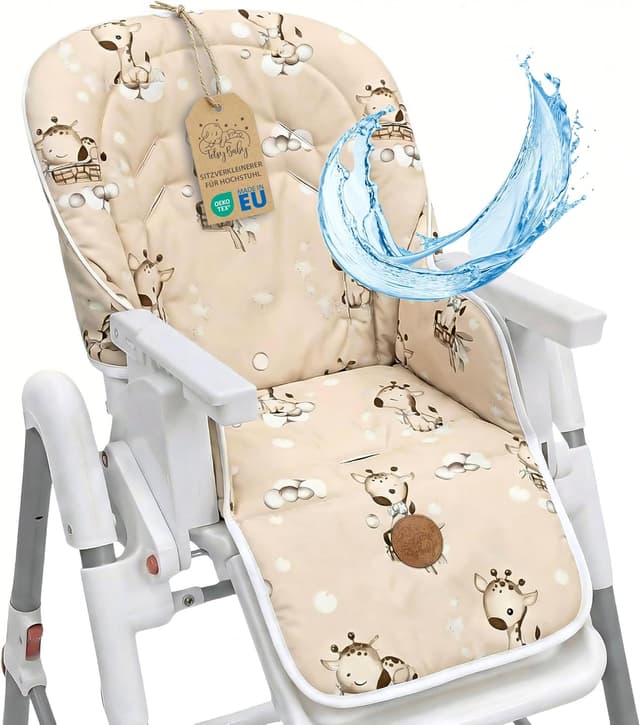 Detalle de Copriseggiolone pappa universale con rivestimento impermeabile Oeko-Tex Giraffe