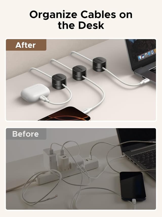 Thumbnail 4 de UGREEN Magnetic Cable Clips 6-Pack