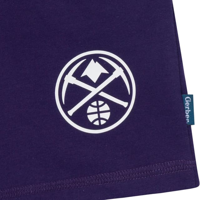 Detalle de Gerber Baby Boys' NBA Team T-shirt & Shorts Set (Denver Nuggets)