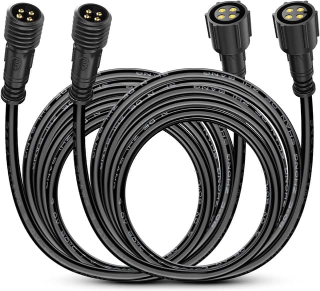 Detalle de Nilight 2-Pack 10FT 4-Pin RGB Extension Cable Cord (for 4 & 8 Pods Underglow Rock Light Kits)