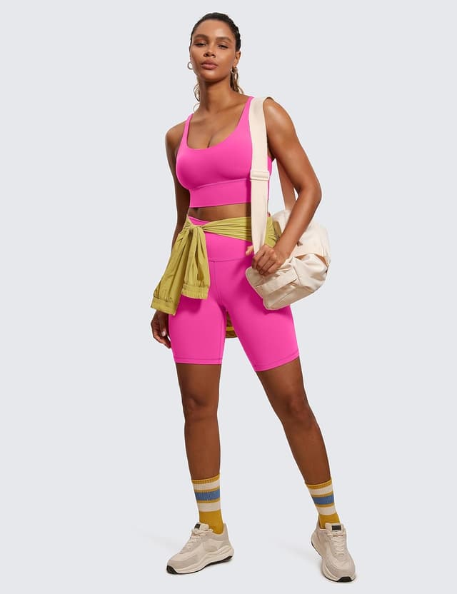 Detalle de CRZ YOGA reggiseno sportivo longline imbottito con spalline incrociate e coppe estraibili