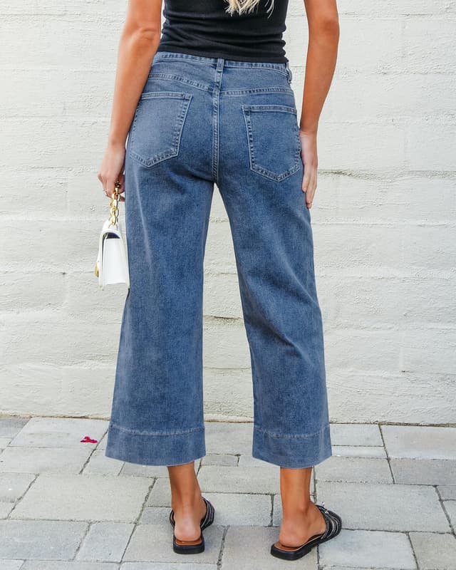 Detalle 2 de GRAPENT Capri Jeans High Waisted Wide Leg 1️⃣