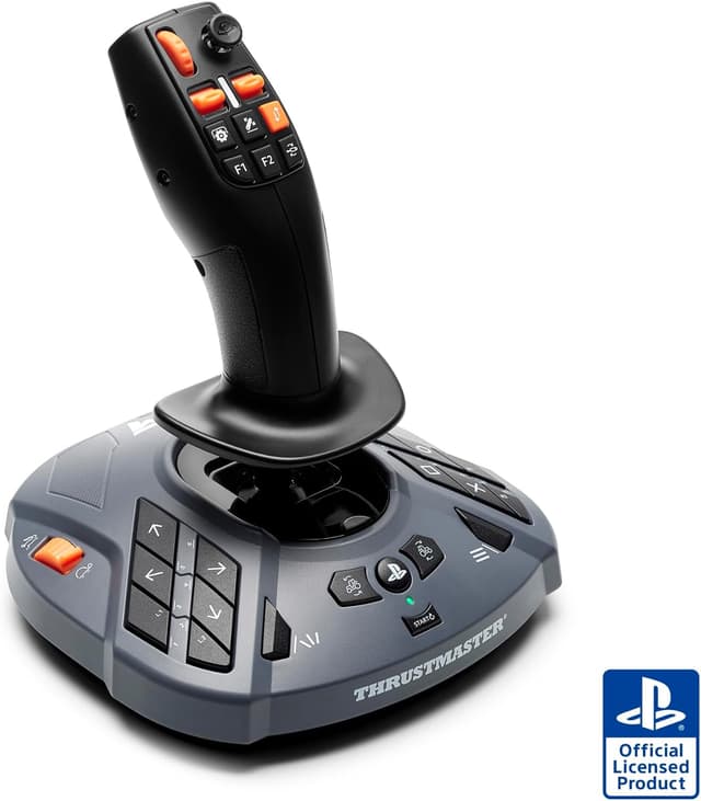 Detalle de Thrustmaster SimTask FarmStick : joystick agricole pour PS5 & PC, capteurs magnétiques H.E.A.R.T, 33 boutons d’action