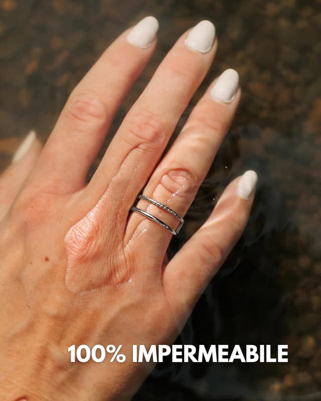 Detalle 2 de GD GOOD.designs EST. 2015 Anello da donna regolabile in acciaio inossidabile impermeabile (doppio anello aperto)