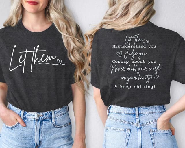 Detalle de Qskall “Let Them Misunderstand You” women’s T-shirt – soft motivational tee for everyday wear