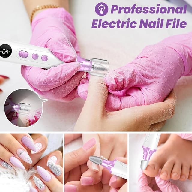Detalle de Maniküre Set Elektrisch Nagelfeile 15 Stufen 💅