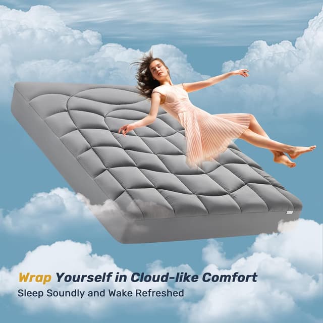 Thumbnail 1 de UNIKOME Surmatelas 200x200cm matelassé