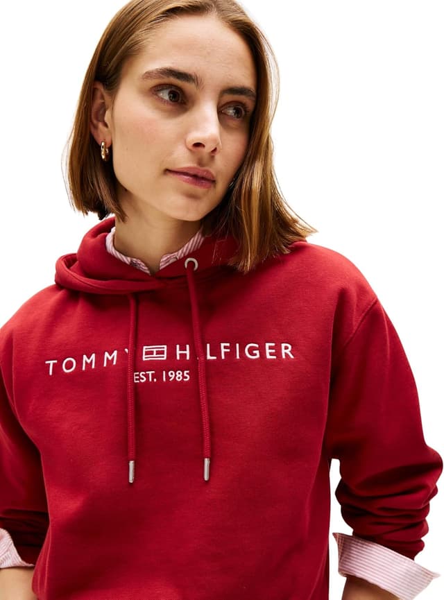 Detalle de Tommy Hilfiger Women’s Logo Hoodie for everyday comfort