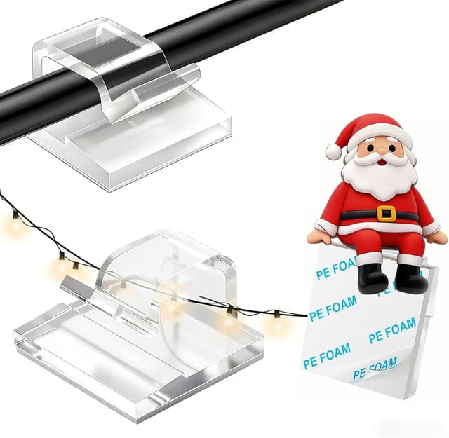 Detalle de KLJ Kabelhalter Haken für Lichterketten 50er-Set