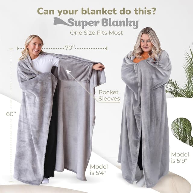 Thumbnail 3 de Super Blanky Wearable Blanket 70" x 60" š§£