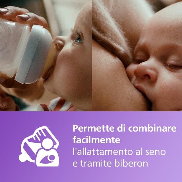 Detalle de Philips Avent Natural Response Gift Set SCD837/10: biberon 125 ml T2 (0m+) con tettarella anticolica e ciuccio ultra air