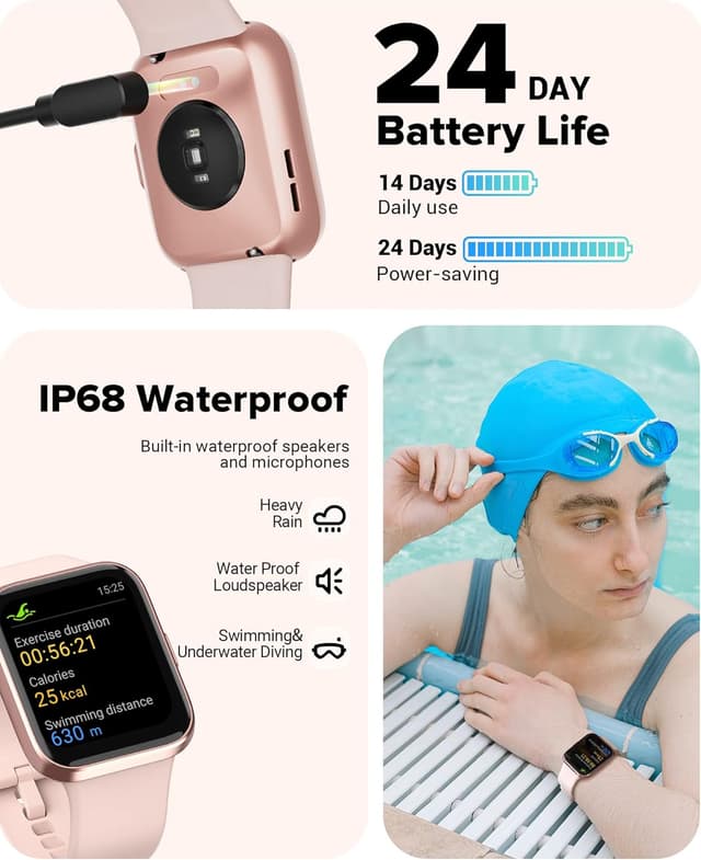 Thumbnail 5 de Smartwatch Damen 1,7" Touchscreen Fitnessuhr