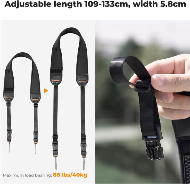 Detalle 2 de K&F CONCEPT Correa cámara ajustable 109-130 cm