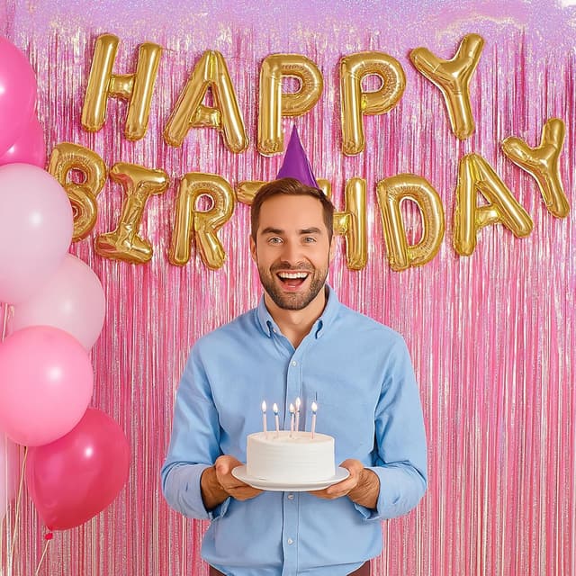 Thumbnail 5 de Voircoloria Laser Pink Tinsel Curtains 3.3ft