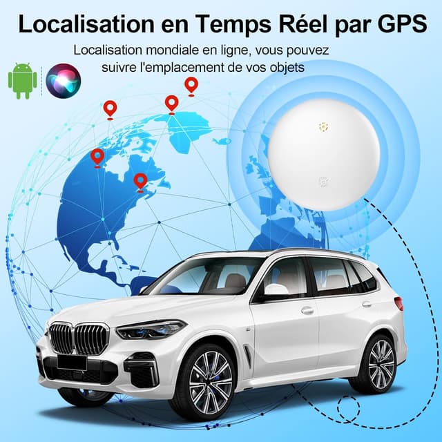 Detalle de Smart GPS Traceur — traceur GPS avec alarme à distance et localisation via Bluetooth (IPX6)