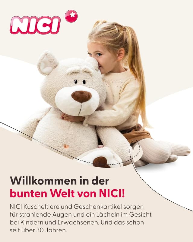 Detalle 2 de NICI Kuschelfigur Regenbogen Nibsi, 28 cm – weiche Plüschfigur zum Kuscheln & Spielen