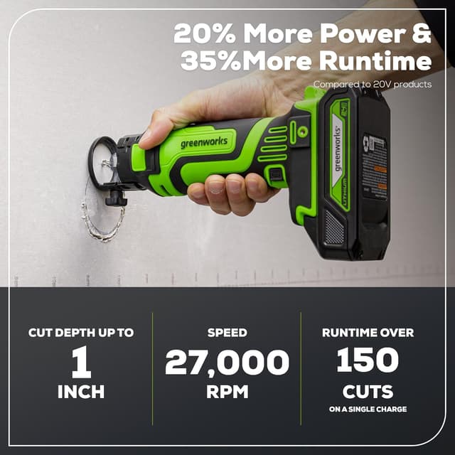 Detalle de Greenworks Scie PowerAll 24 V, 27 000 RPM