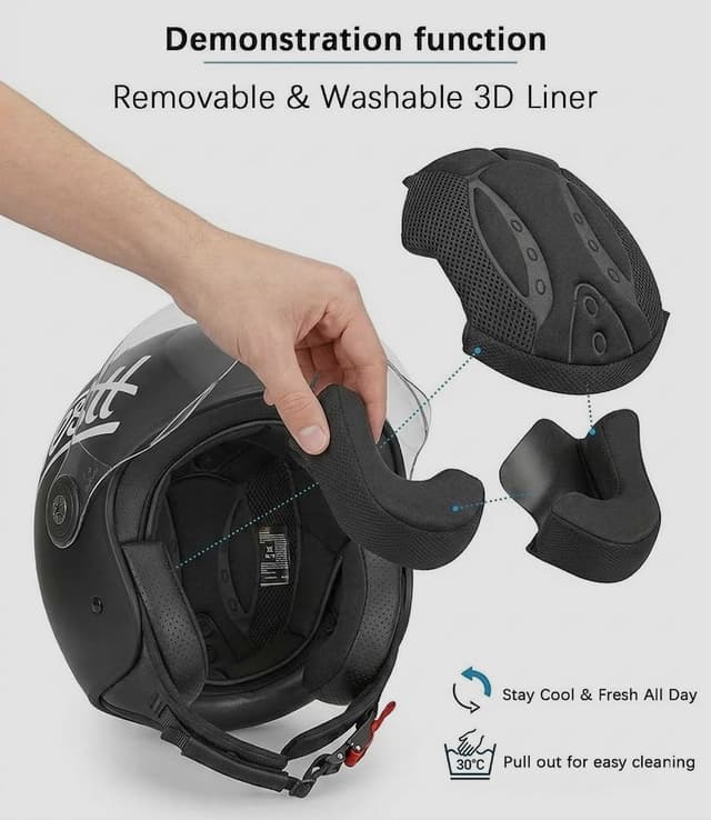 Detalle 2 de Westt Casco Jet ECE 22.06 1100 g