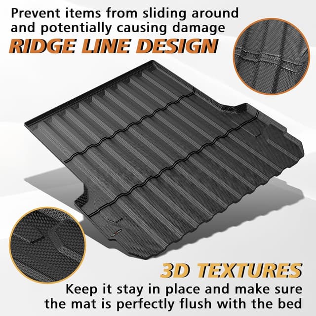 Detalle 2 de TripleAliners TripleAliners Truck Bed Mat (5 ft) for Colorado & Canyon 2023–2024 | TPE Tailgate/Bed Liner Protection