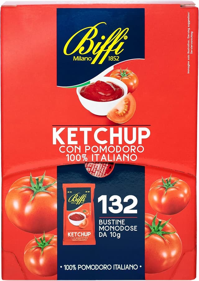 Detalle 2 de Ketchup Biffi con pomodoro 132 bustine da 10 g