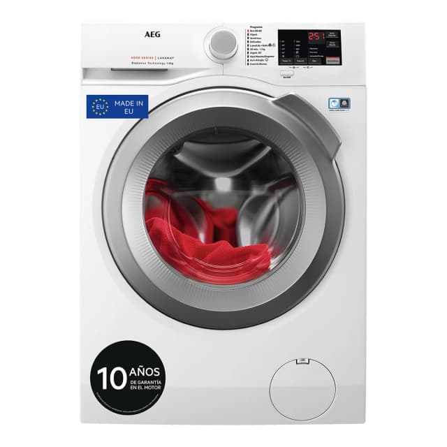 Detalle de AEG LFA6I8275A (8 kg, 1.200 rpm) con vapor y ProSense — lavadora reacondicionada Grado C