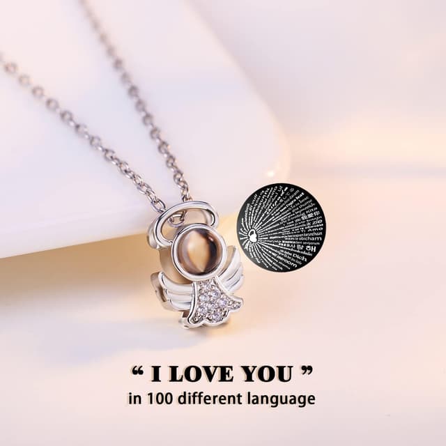 Thumbnail 5 de Preserved Rose Angel Figurine 4.9in 🌹