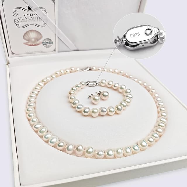 Thumbnail 5 de VIKI LYNN Freshwater Pearl Necklace 18in