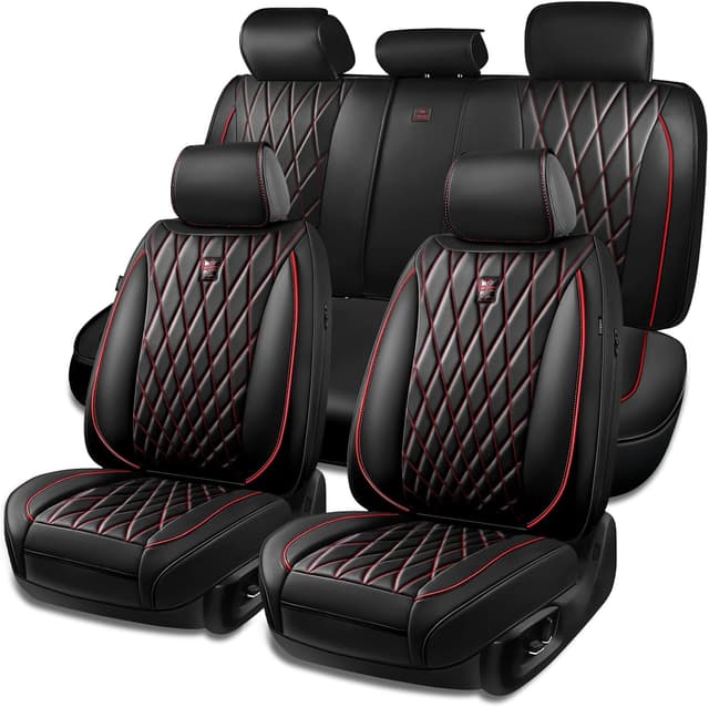 Imagen de CAR PASS Nappa Leather Car Seat Covers Full Set en OfertitasTOP