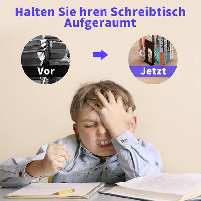 Thumbnail 4 de HAOYULUO Fermalibri in metallo 12 pezzi