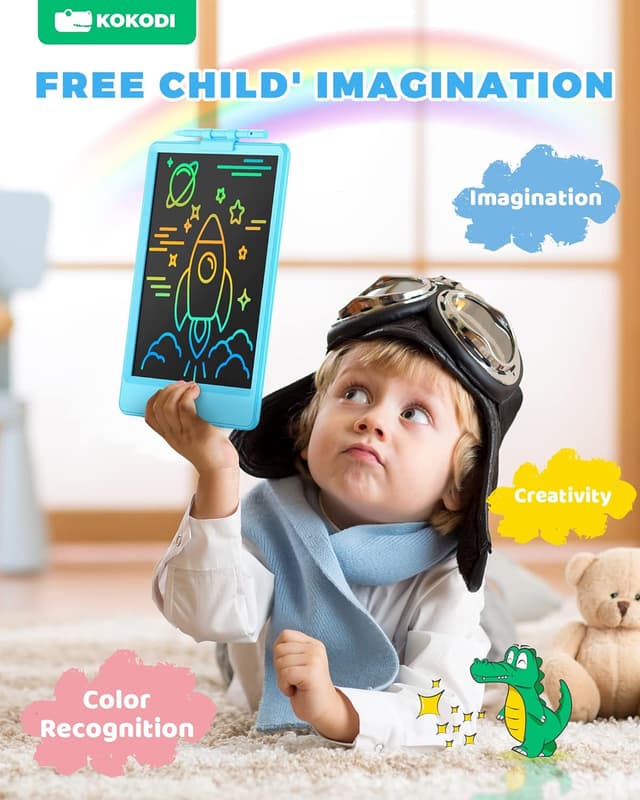 Detalle de KOKODI 8.5-inch LCD magnetic drawing tablet (Blue) for kids