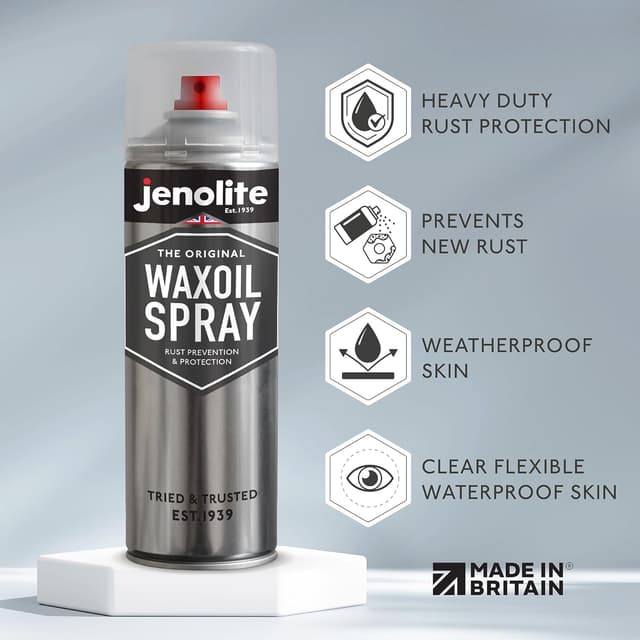 Detalle de JENOLITE Wachsöl Unterbodenschutz-Spray KLAR – 2×500 ml für Rostschutz am Unterboden