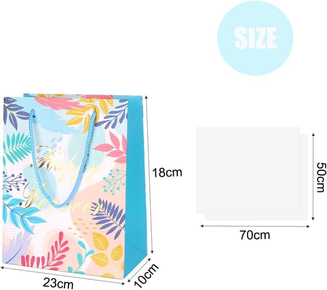 Thumbnail 2 de Medium 9in flower gift bags, 4 pack