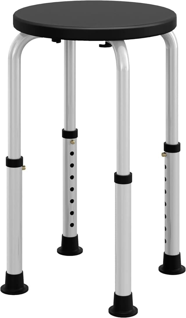 Detalle de HOMCOM tabouret de douche réglable en hauteur (8 positions) avec assise antidérapante et pieds antidérapants