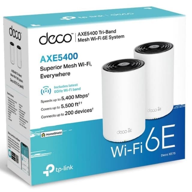 Detalle de TP-Link Deco XE65 sistema Mesh WiFi 6E AXE5400 2 unidades 🟢