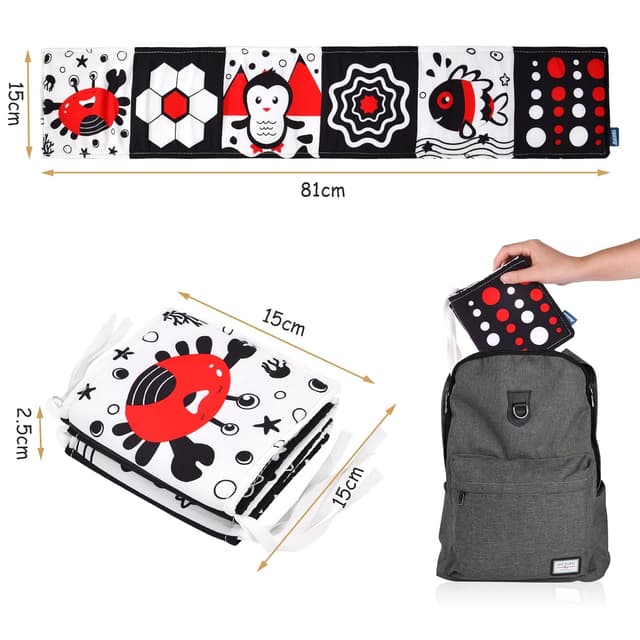 Thumbnail 1 de Vicloon Black & White Stoffbuch für Babys ab 0