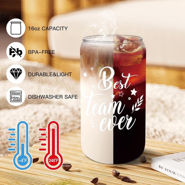 Detalle 1 de 12 Set Employee Appreciation Gifts 16 oz Glass Cups