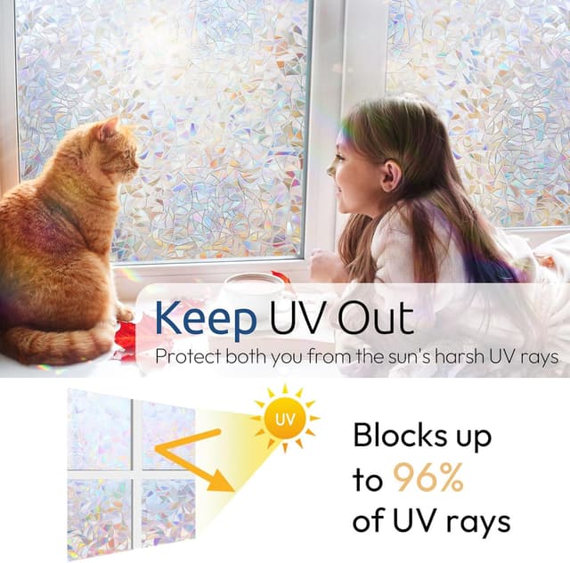 Thumbnail 5 de rabbitgoo Rainbow Window Film 44.5x200cm