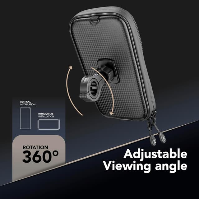 Detalle 2 de Cellularline Rider Shield Universal : support smartphone étanche pour guidon (rotation 360°)