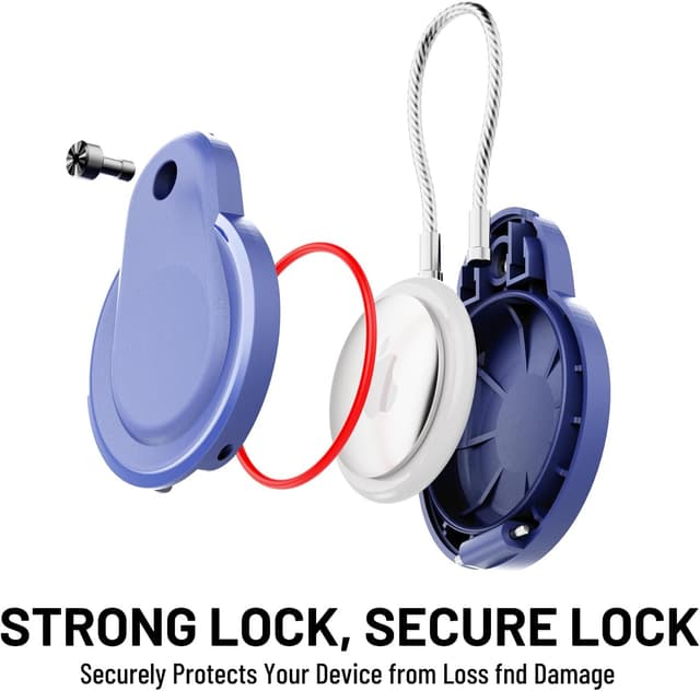 Detalle de Airtag Holder IPX8 Waterproof Keychain (5-Pack) with Braided Steel Cable