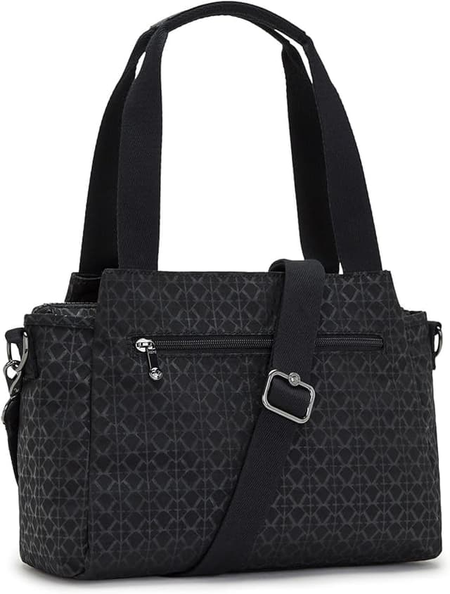 Detalle de Kipling Elysia Bandolera Mediana, bolso hombro negro