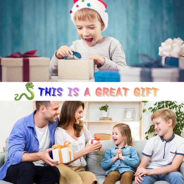 Detalle 1 de 3D Printed Snake Toys 12in, 4 Pack