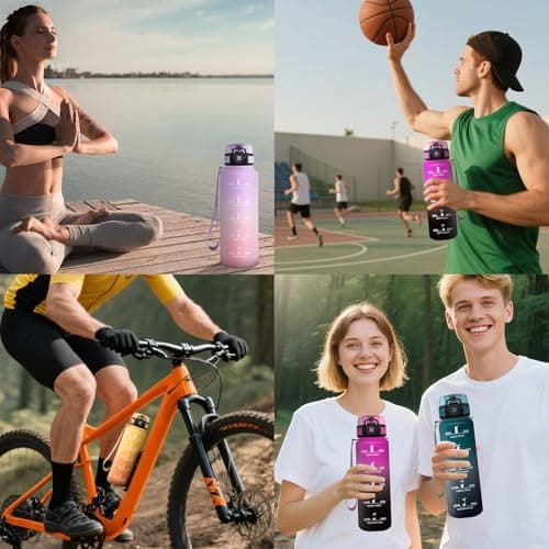 Thumbnail 6 de HoneyHolly Botella Agua 1 L para gimnasio y exterior 🚰