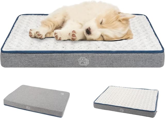 Thumbnail 6 de EMPSIGN Hundebett-Matte (76,2 cm) wendbar warm/kühl, waschbar mit Schaumstoff-Unterstützung – braun