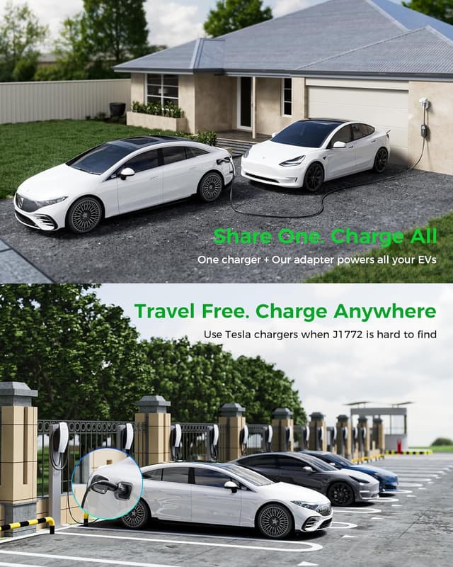 Detalle 2 de Raylix Tesla to J1772 Adapter (Max 80A, 250V) — NACS to J1772 for Tesla Wall Connector & Mobile/Destination Chargers