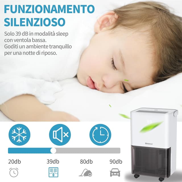 Thumbnail 5 de SHINCO Deumidificatore silenzioso 10 L/giorno per 15 m²