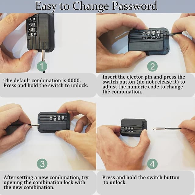 Thumbnail 5 de Verbesserte Kühlschrank-Kombinationsschlösser 2er-Set: Passwortschloss für Kinder