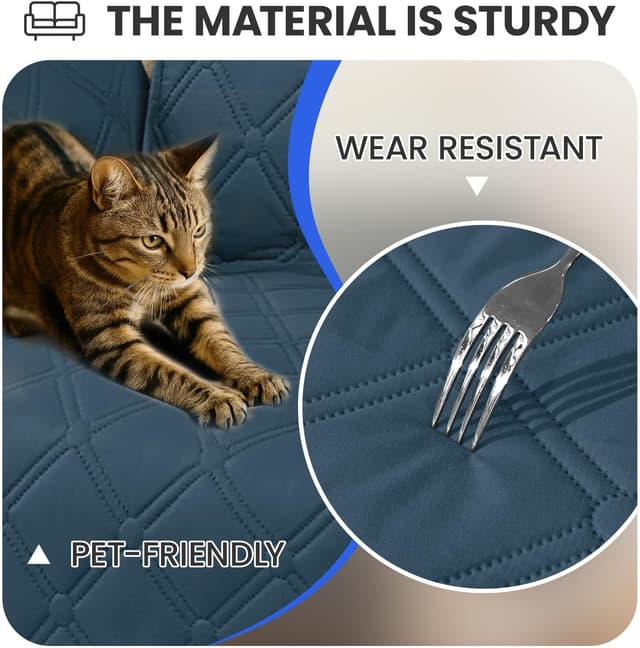 Thumbnail 6 de Ystyle housse imperméable de canapé d’angle en forme de L, 2 places avec accoudoirs, réversible vert foncé